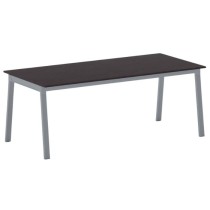 Schreibtisch, Mehrzwecktisch PRIMO BASIC, 2000 x 900 mm, graues Fußgestell, wenge
