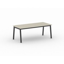 Schreibtisch, Mehrzwecktisch PRIMO BASIC, 2000 x 900 mm, schwarzes Fußgestell, Eiche natur