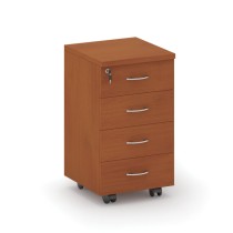 Schreibtischcontainer, Rollcontainer MIRELLI A+, 4 Schubladen, Kirschbaum