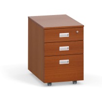 Schreibtischcontainer, Rollcontainer mit Hängeregister PRIMO, 3 Schubladen, Kirschbaum