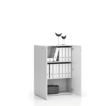 SEGMENT Bürounterschrank, abschließbar, 2 Einlegeböden, 840 x 370 x 1140 mm, weiß