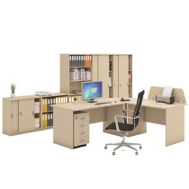 Sestava kancelářského nábytku MIRELLI A+, typ B, nástavba
