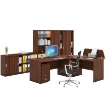 Sestava kancelářského nábytku MIRELLI A+, typ B, ořech