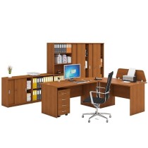 Sestava kancelářského nábytku MIRELLI A+, typ B, třešeň