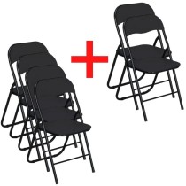 Skladacia konferenčná stolička BRIEFING 4+2 ZADARMO, čierne