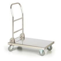 Składany nierdzewny wózek platformowy, 150 kg, platforma 720x410 mm