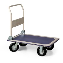 Składany wózek platformowy z kołami dętkowymi, 350 kg, platforma 910x610 mm