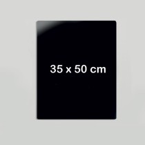 Sklenená magnetická tabuľa na stenu, čierna, 500 x 350 mm