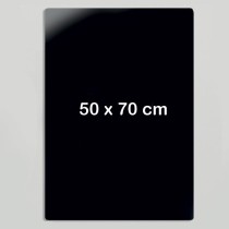 Sklenená magnetická tabuľa na stenu, čierna, 700 x 500 mm