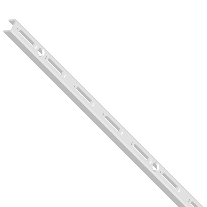 Stojka s jednoradovým dierovaním, 500 mm, biela