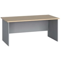 Stół biurowy PRIMO FLEXI, prosty 160x80 cm, szary / brzoza