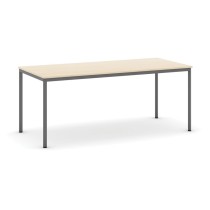 Stół do jadalni i stołówki, 1800x800 mm, ciemnoszara konstrukcja