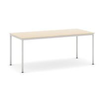 Stół do jadalni i stołówki, 1800 x 800 mm, jasnoszara konstrukcja