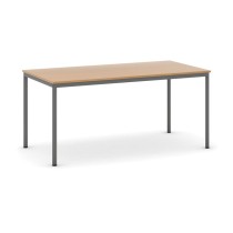Stół do jadalni i stołówki, ciemnoszara konstrukcja, 1600x800 mm