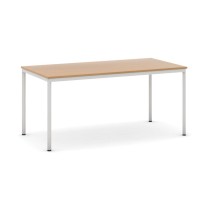 Stół do jadalni i stołówki, jasnoszara konstrukcja, 1600x800 mm