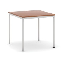 Stół do jadalni i stołówki, jasnoszara konstrukcja, 800x800 mm