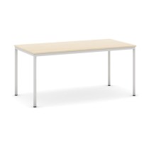 Stół do jadalni i stołówki, jasnoszara konstrukcja, 1600x800 mm