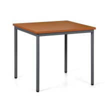 Stół do jadalni TRIVIA, ciemnoszara konstrukcja, 800 x 800 mm, czereśnia
