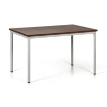 Stół do jadalni TRIVIA, jasnoszara konstrukcja, 1200 x 800 mm, orzech