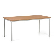Stół do jadalni TRIVIA, jasnoszara konstrukcja, 1600 x 800 mm, buk