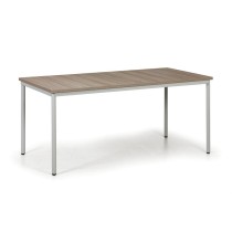 Stół do jadalni TRIVIA, jasnoszara konstrukcja, 1600 x 800 mm, dąb naturalny
