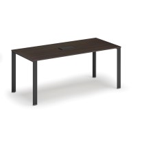 Stôl INFINITY 1800 x 900 x 750, wenge + stolná zásuvka TYP III, čierna