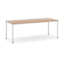 Stôl jedálenský, 2000 x 800 mm doska buk, podnož sv. sivá