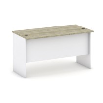 Stôl písací rovný, dĺžka 1400 mm, biela/dub sonoma