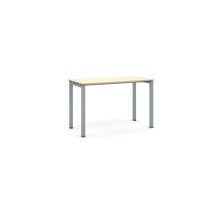 Stôl PRIMO SQUARE so sivostriebornou podnožou, 1200 x 600 x 750 mm