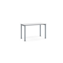 Stôl PRIMO SQUARE so sivostriebornou podnožou 1200 x 600 x 750 mm, sivá