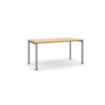 Stôl PRIMO SQUARE so sivostriebornou podnožou 1600 x 800 x 750 mm, buk