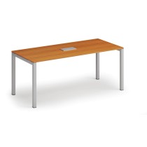 Stôl SQUARE 1800 x 800 x 750, čerešňa + stolová zásuvka TYP IV, strieborná