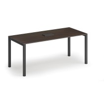 Stôl SQUARE 1800 x 800 x 750, wenge + stolná zásuvka TYP I, čierna