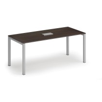 Stôl SQUARE 1800 x 800 x 750, wenge + stolná zásuvka TYP III, strieborná