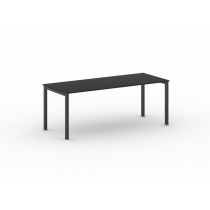 Stôl Square s čiernou podnožou 2000 x 800 x 750 mm, grafit