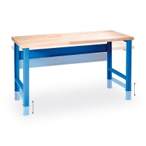 Stół warsztatowy GÜDE Variant, regulacja wysokości, 2000 x 800 x 850 - 1050 mm, niebieski
