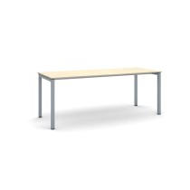 Stůl PRIMO SQUARE se šedostříbrnou podnoží, 2000 x 800 x 750 mm