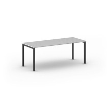 Stůl Square s černou podnoží 2000 x 800 x 750 mm, šedá