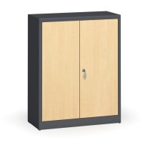 Svařované skříně s lamino dveřmi, 1150 x 920 x 400 mm, RAL 7016/bříza