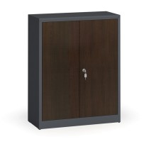 Svařované skříně s lamino dveřmi, 1150 x 920 x 400 mm, RAL 7016/wenge