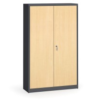 Svařované skříně s lamino dveřmi, 1950 x 1200 x 400 mm, RAL7016/bříza
