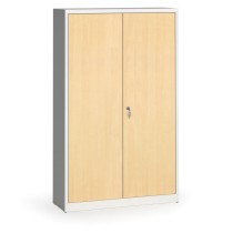 Svařované skříně s lamino dveřmi, 1950 x 1200 x 400 mm, RAL7035/bříza
