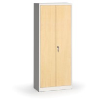 Svařované skříně s lamino dveřmi, 1950 x 800 x 400 mm, RAL 7035/bříza