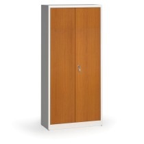 Svařované skříně s lamino dveřmi, 1950 x 920 x 400 mm, RAL 7035/třešeň