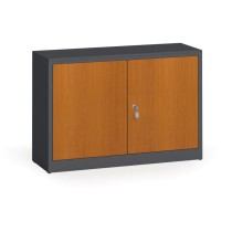 Svařované skříně s lamino dveřmi, 800 x 1200 x 400 mm, RAL 7016/třešeň