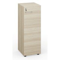 Szafa biurowa z drzwiami PRIMO Classic, 1087 x 400 x 420 mm, szary / dąb naturalny