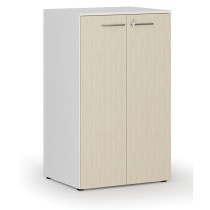 Szafa biurowa z drzwiami PRIMO WHITE, 3 półki, 1335 x 800 x 640 mm