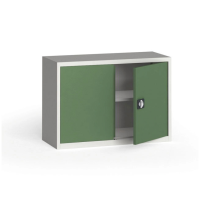 Szafa metalowa, 800 x 1200 x 400 mm, 1 półka, szara/zielona