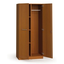 Szafa ubraniowa biurowa PRIMO, 3 półki, drążek do szafy, 1781 x 800 x 500 mm, czereśnia