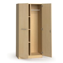 Szafa ubraniowa biurowa PRIMO, 3 półki, drążek do szafy, 781 x 800 x 500 mm, brzoza